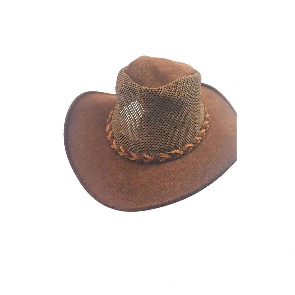 Henschel Wrangler Safari Outback Breezer Hat, Suede Mesh Crown, Made in USA 0208